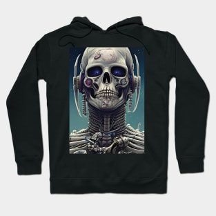 Skeleton Astronaut | Space Skull | Dystopian Art | Skull Astronaut Artwork | Fantasy Astronaut Skull Hoodie